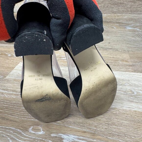 Karen Scott Patty Black/Brown Suede Ankle Strap Heels Women's Size 7 - Picture 4 of 7